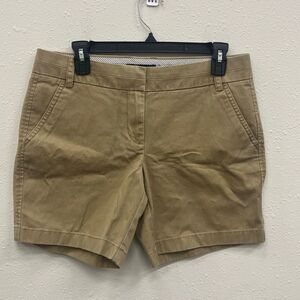 J. crew Chino Tan 100% Cotton Midrise 7” Shorts size 6 NEW #715